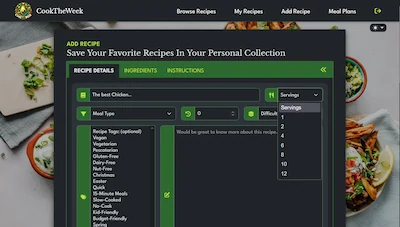 CookTheWeek Add Recipe